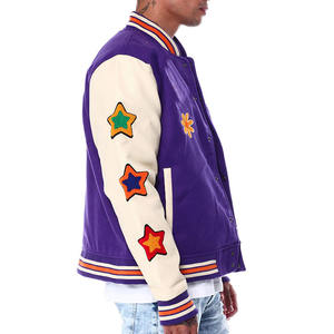 Chaqueta Varsity de Invierno para Hombre, de Lana y Cuero, con Capucha, Estilo Letterman, de Buena Calidad, Disponible para Venta al Por Mayor - Product Image 6