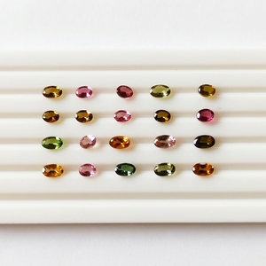 Pierres précieuses naturelles de qualité supérieure, multi-tourmalines, ovales facettées 6x4mm, non chauffées, roses, clarté VVS1-VS2, certifiées par un tiers, en vrac - Product Image 4