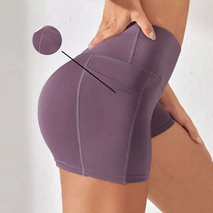 Shorts de sport pour femmes à séchage rapide, design à cordon de serrage, avec poche zippée, pour la gym, le fitness et le yoga - Product Image 6