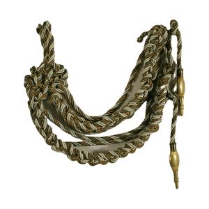 Accesorios de uniforme Aiguillette verde de alta calidad hechos por profesionales hechos en Mylar Aiguillette con dos puntas doradas - Product Image 1