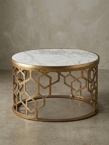 Pure Modern <b>Round</b> Coffee <b>Table</b> With Tempered Glass Top And Metal Frame Contemporary Living Room Furniture Decorative Design - Product Image 5