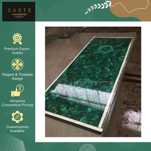 Mesa de Centro de Malaquita con Diseño Moderno y Minimalista, Ecológica, Suministro Directo de Fábrica, para Sala de Estar - Product Image 6