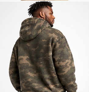 Sweat à capuche camouflage personnalisé OEM pour homme, épais, imprimé camouflage, avec poche, fournisseur en gros - Product Image 3