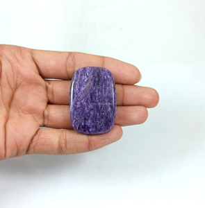 Charoite Naturelle Lisse Polie Cabochon Pierre Libre Formes Mixtes 25-45mm Fournitures pour Bijoux Faits Main Grossiste Purple Radha Arts - Product Image 6