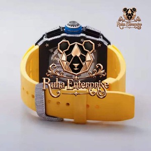 Reloj de Pulsera de Diamantes Moissanite de Diseño Único y Lujo para Hombre, Reloj de Joyería de Moda con Caja de Acero Inoxidable y Brazalete Ajustable - Product Image 2
