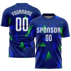 Uniforme de Fútbol Personalizado para Hombre, Manga Corta, Degradado Azul, Sublimado, Absorbente de Humedad, Corte Regular, Uniforme para Adultos, Fabricante OEM - Product Image 5