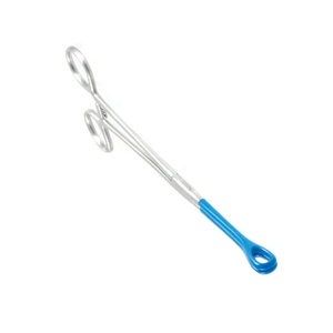 Pinzas de Esponja Recubiertas de Azul, Pinzas Quirúrgicas Ginecológicas Rectas de Clase I, Pinzas para Toallas Quirúrgicas de Acero Inoxidable, Instrumento Veterinario - Product Image 3