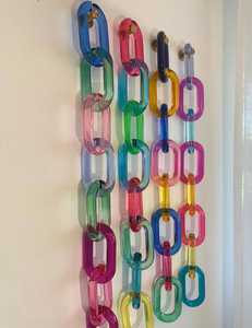 Décoration murale en macramé en résine, motif vertical fait main, ornement décoratif personnalisé pour l'intérieur de la maison, salon, lavable - Product Image 5