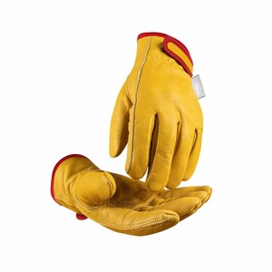Cowhide Grain Leather <b>Driver</b> <b>Gloves</b> Warm Lining for Cold Weather Work 100% Full Heavy Duty Abrasion Resistant <b>Gloves</b> - Product Image 1
