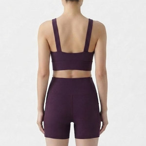 Ladies 2 Piece Yoga Shorts Outfit Breathable Stretch Sportswear for Fitness Gym Exercise Training and Outdoor Activities - Product Image 3