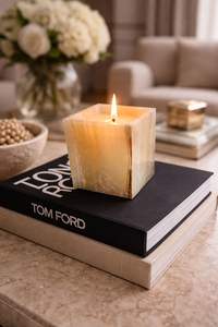 Portavelas de Alabastro Premium, Tallado a Mano, Decorativo, Clásico, Iluminación para el Hogar, Elegante - Product Image 5