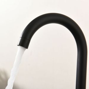 Rubinetto da Cucina Monocomando in Acciaio Inox Nero Opaco, Moderno Rubinetto Commerciale a Foro Singolo per Uso in Bar - Product Image 4