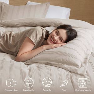 Ensemble de couette rayée tissée 7 pièces - Product Image 3