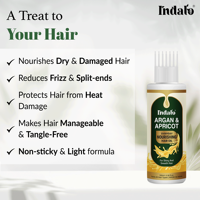 Aceite Capilar Vegano Orgánico de Argán y Albaricoque para Cabello Seco y Encrespado - Hidratante Antiencrespamiento, Fabricante a Granel de Marca Privada