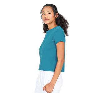 Camiseta Corta de Algodón para Mujer, Suave, Transpirable, Informal, para Uso Diario, Moda de Verano - Product Image 3