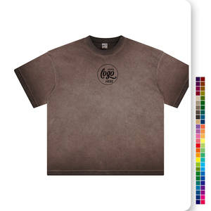 T-shirt Homme Oversize Style Vintage 230 g/m² Coton Manches Courtes Délavé à l'Acide Coupe Boxy DTG Ample Grande Taille Col Rond Décontracté - Product Image 2