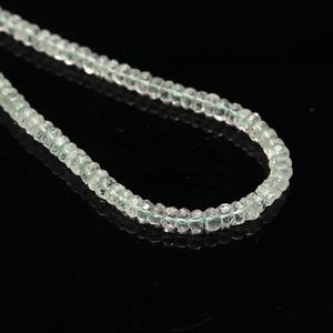 AAA Green Amethyst Faceted Rondelle Beads 5 mm 10 inches Green Amethyst Strand For Jewelry Making - Product Image 1