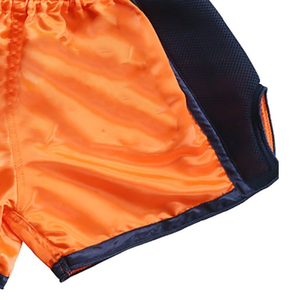 Shorts de champion de Muay Thai pour hommes, tissu satiné respirant, shorts de style professionnel Muay Thai pour hommes, tissu polyester durable - Product Image 5