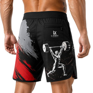 Custom Men's Weightlifting Board Shorts Quick Dry <b>Surf</b> Shorts Gym Fitness Beach Swim Trunks Sublimation Printed OEM ODM Design - Product Image 4