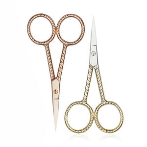 Tijeras de Acero Inoxidable de Alta Calidad con Hoja Recta para Manicura y Depilación Facial, Tijeras Afiladas de Belleza - Product Image 4