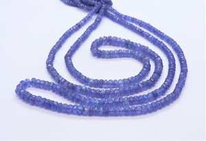 Cuentas facetadas de tanzanita natural AAA de 3-6 mm, cuentas de piedras preciosas de tanzanita, cuentas de tanzanita para la fabricación de joyería. - Product Image 5