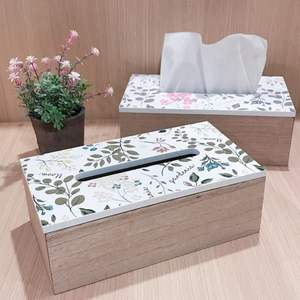 Boîte à mouchoirs en bois imprimée sur mesure, design simple, durable et élégant, qualité supérieure, fabriquée en Inde - Product Image 4