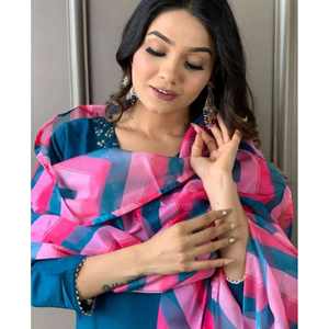 ผ้าเรยอนสีฟ้าอมน้ำเงิน - Product Image 4