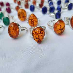 Premium Natural Chinese Amber <b>Ring</b> Handmade Gemstone Jewelry Gift for <b>Women</b> Men Wholesale Custom Supply Gift Supply Natural Gift - Product Image 5