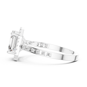 แหวนหมั้นผู้หญิงสุดหรูทำมือระดับพรีเมียม ทองคำขาว 14k เพชรทรง Asscher คุณภาพเยี่ยม เพชรเลี้ยงในห้องปฏิบัติการ และวงแหวนประดับเพชร - Product Image 3