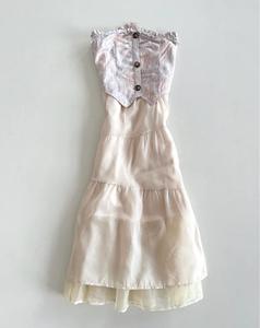 Robe mini camisole d'été |   Robe d'été à bretelles spaghetti imprimée et ludique, style bohème, à volants superposés, coupe droite, 100% coton, écologique - Product Image 4