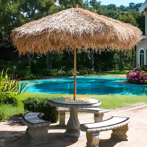 Tropical Outdoor Thatch Parasol | Beach <b>Umbrella</b> for Resorts, Hotels & Poolside Areas | Custom Size & Design - Product Image 3