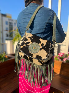 มาใหม่จริงผมบนซ่อนขนสัตว์หนัง Fringe สลิงกระเป๋าหนังนิ่มร้อนขายกระเป๋าพรรคสวมใส่ผู้หญิงCrossbodyกระเป๋า - Product Image 2