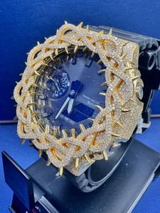 Boîtier de montre de luxe numérique en acier inoxydable avec diamants Moissanite VVS, lunette et boucle de bracelet OPIUI568, certificat GRA - Product Image 6