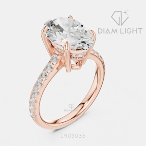 Engagement <b>Ring</b> 14KT White Gold F+ Color VS+ Clarity for Women Luxury <b>Ring</b> IGI Certified 4.00CT Oval Cut Lab Grown Diamond - Product Image 6