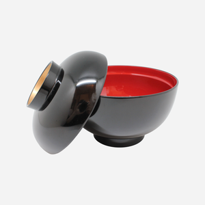 Bol en laque HEIAN, moyen, noir - Product Image 2