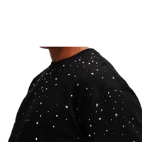 T-shirt imprimé avec des strass personnalisés pour hommes et femmes, t-shirt graphique en gros avec des pierres, t-shirt en coton tendance pour le streetwear