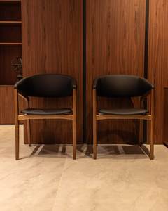 Chaise de salle à manger moderne en bois, fauteuil rembourré, chaise d'appoint en bois massif pour salle à manger, restaurant, hôtel - Product Image 2