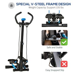 Mini Stepper con Bande Elastiche e Monitor LCD per Palestra Domestica e Uso Professionale - Materiale TPR - Product Image 4