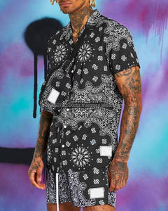 Diseño sublimado logotipo personalizado doble conjunto para los hombres moda única última tendencia conjunto de dos piezas Unisex Slim Fit - Product Image 3