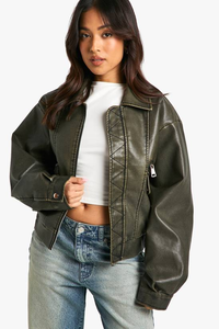 Nouvelle veste en cuir pour femme, taille adulte, style décontracté, fabrication de qualité supérieure, cuir véritable, imperméable, respirant, tricoté - Product Image 4