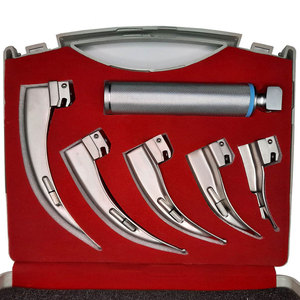 Jackbilly Enterprises Macintosh Laryngoscope <b>Instrument</b> Set Five Blades Fiber <b>Optic</b> Illumination System Manual Operation Durable - Product Image 2
