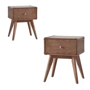 Mesitas de noche minimalistas modernas, muebles de dormitorio, Color de madera natural, fabricación de alta calidad a los mejores precios - Product Image 6