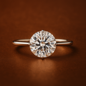 Classic Round Cut Lab Grown Diamond Engagement <b>Ring</b> for Women in 14K 18K Solid Gold | IGI Certified <b>Solitaire</b> Diamond <b>Ring</b> - Product Image 1