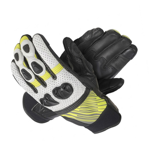 Leather <b>Motorbike</b> Racing Gloves Breathable Non-Slip Full Finger Motocross Riding Gloves Touchscreen Outdoor Cycling - Product Image 2