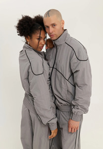 High Quality Custom <b>Patchwork</b> Color block Zip up Windbreaker Nylon Tracksuit <b>Jacket</b> Hooded and Shorts Pants Set Track Suit - Product Image 3