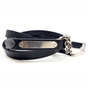 Plomb en cuir de cheval en cuir indien de qualité supérieure avec coutures fantaisie avec chaîne en laiton de 24 "à bas prix Plomb en cuir rembourré - Product Image 2