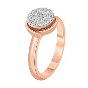 Anillo de Oro Rosa de 14K con Racimo de Diamantes Cultivados en Laboratorio - Product Image 3