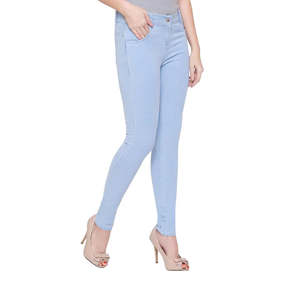 Service OEM disponible, pantalon en jean pour femmes, taille ajustable, design droit, taille haute, service OEM - Product Image 4