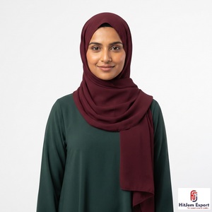 Custom Luxury Chiffon Hijab Scarf Soft <b>Silk</b> Feel <b>Head</b> <b>Wrap</b> Shawl OEM ODM Textile Manufacturer Private Label - Product Image 2