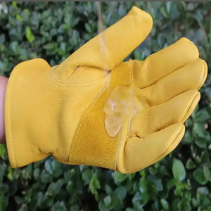 Safety Winter Genuine <b>Leather</b> <b>Gloves</b> <b>Fur</b> <b>Lined</b> Thermal Wrist Length Eco-Friendly Anti-Heat Breathable Daily Use for Gardening - Product Image 5